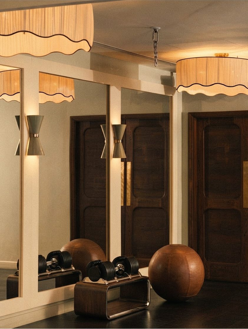 Mirrored training studio